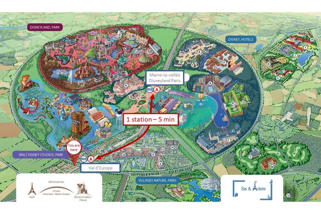 Apartment Emotion 4p - Train Station 200m - Disneyland Paris 5 Min Montévrain